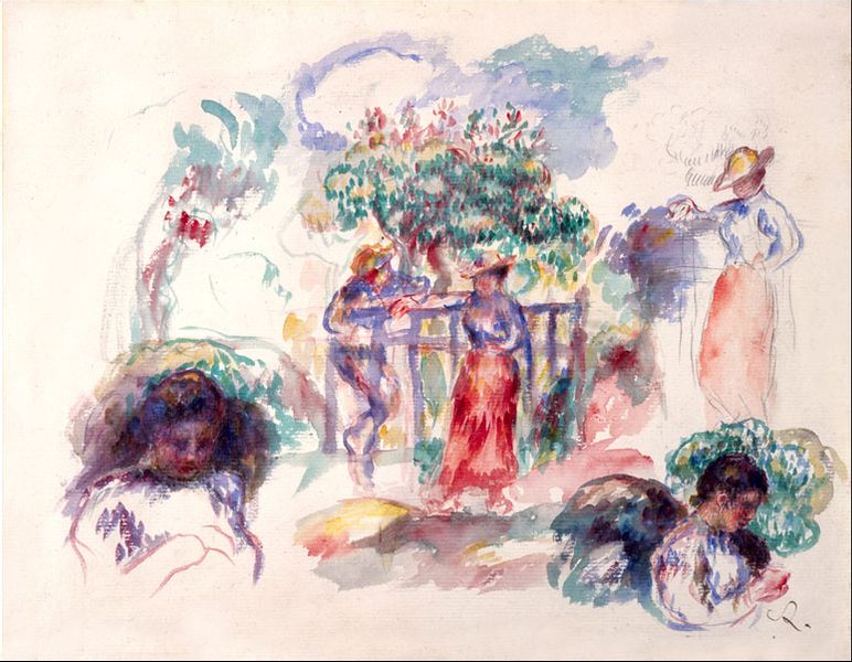 Figures under a Tree, Auguste Renoir - plakat 100x70 cm zdjęcie 1