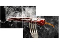 90X50CM GORĄCA PAPRYCZKA CHILI TRÓJ OBRAZ ŚCIANY