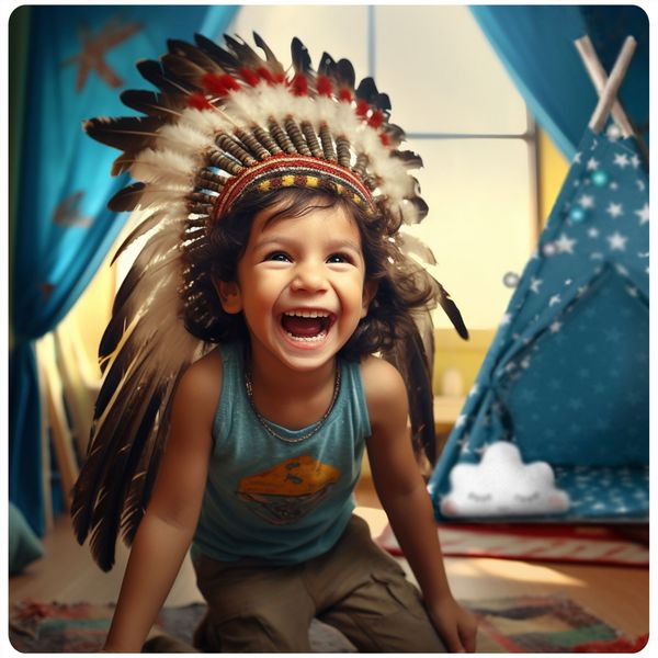 Namiot tipi dla dzieci ze światełkami Nukido - niebieski zdjęcie 16