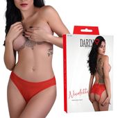 Sexy Czerwone Otwarte Majtki Daring Nicolette Crotchless Panty Red S/M