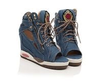 Buty Damskie - Lato - NA KOTURNIE  - JEANS