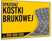 TABLICZKA REKLAMOWA szyld z nadrukiem 40x30 cm sprzedaż kostki brukowej