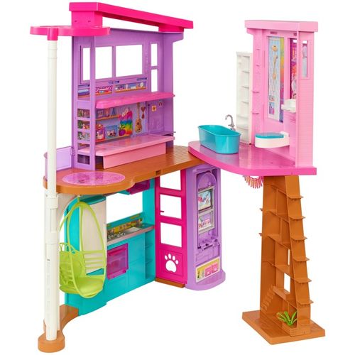 Barbie Wakacyjny domek dla lalek Zestaw do zabawy HCD50 na Arena.pl