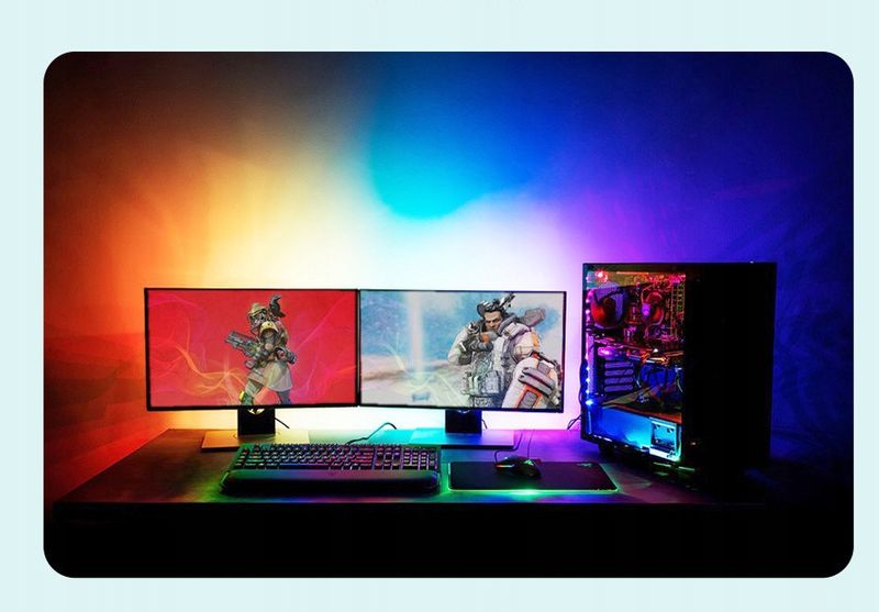 Taśma LED RGBIC PC Ambilight Synchronizacja ekranu zdjęcie 14