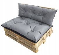 Komplet poduszek ogrodowych na palety 120x80 + 120x40 wz. Jasny Szary