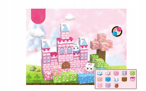 KLOCKI MAGNETYCZNE 2,5 cm kostki budowlane konstrukcyjne BLOKI SZEŚCIANY 76 na Arena.pl