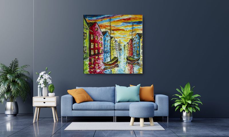 OBRAZ NA PŁÓTNIE 106 Wenecja 60x60cm zdjęcie 4