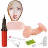 DMUCHANA POMPOWANA SEX LALKA Z CIPKĄ NA KAWALERSKI