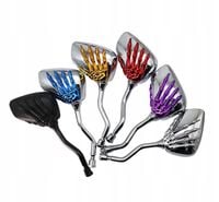 LUSTERKA MOTOCYKL QUAD RĘKA SZKIELET KOŚCI KOŚCIOTRUP CZACHA CZASZKA CHROM