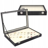 SZKATUŁKA PUDEŁKO NA BIŻUTERIĘ PIERŚCIONKI ORGANIZER ELEGANCKI E2 TACA