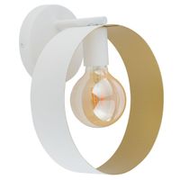 Metalowy kinkiet HOOP 32307 Sigma salonowy pierścień ścienny biały