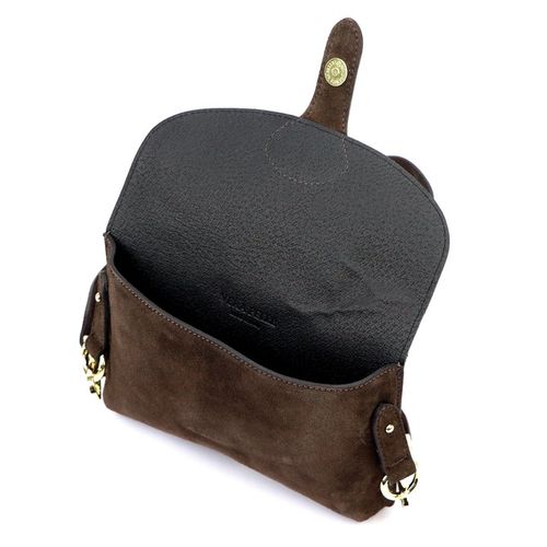 Torebka skórzana zamszowa INSTAGRAMKA HIT LUKA ciemny brąz na Arena.pl