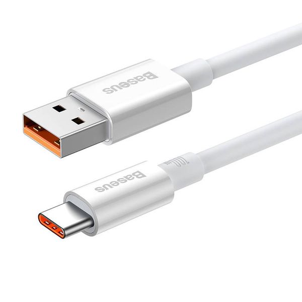 kabel usb do usb-c baseus superior 100w 1.5m (biały) zdjęcie 3