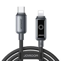 Kabel przewód w oplocie USB-C - iPhone Lightning 30W 1.2m - czarny