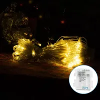 Lampki choinkowe siatka 300 LED ciepłe 4,5x1,5 m na 3 baterie AA do przytulnego klimatu