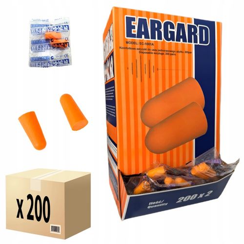 ZATYCZKI DO USZU STOPERY PRZECIWHAŁASOWE do spania parowane 100 PAR 200 SZT na Arena.pl