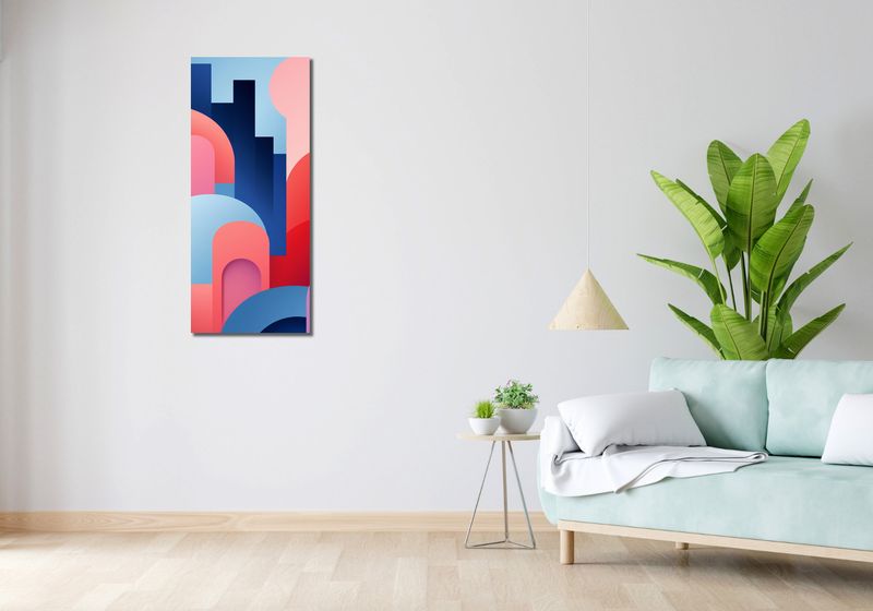 Obraz 40x100cm Miasto Kolorów zdjęcie 2