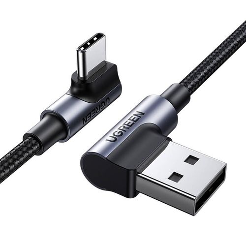 Kabel USB do USB-C, kątowy UGREEN US176, 3A, 2m (czarny) na Arena.pl