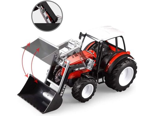 CZERWONY TRAKTOR Z RUCHOMYM RAMIENIEMDUZYMI KOŁAMI na Arena.pl