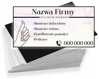 Wizytówki firmowe 100szt DUŻO WZORÓW MANICURE STYLIZACJA POWIERZCHNI