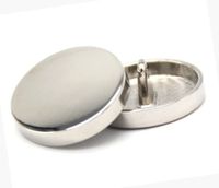 Guzik metalowy na stopce 30 mm srebrny C 3986 (2szt)