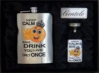 Zestaw Piersiówka i Zapalniczka Benzynowa Gentelo