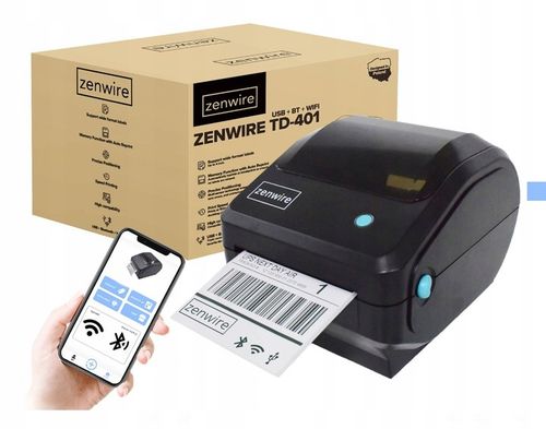 Drukarka Termiczna Etykiet Kurierskich Samoprzylepnych WiFi Bluetooth USB na Arena.pl