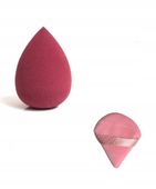 Gąbka do makijażu + puszek do pudru do makijażu zestaw 2 szt.