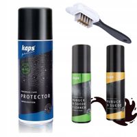 ZESTAW PROTECTOR 200 ml + CLEANER NUBUK + SZCZOTKA + SUEDE 106 CIEMNY BRĄZ