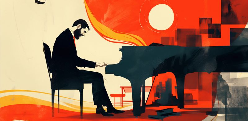 Plakat 91,3x44,5cm Pianista zdjęcie 1