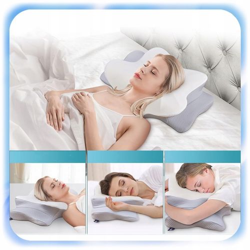 PODUSZKA ORTOPEDYCZNA ERGONOMICZNA PIANKI MEMORY PROFILOWANA POD KARK SZYJĘ na Arena.pl