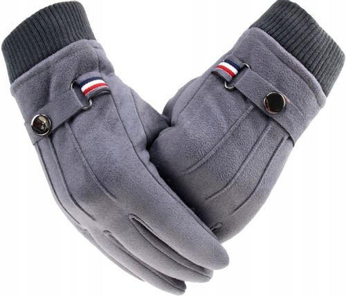 Rękawiczki Zamszowe Dotykowe Zimowe Ciepłe Męskie na Arena.pl