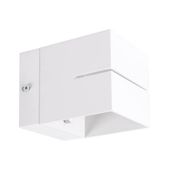 LAMPA ścienna ELTON 03956 Ideus metalowa OPRAWA kwadratowy kinkiet kostka biała