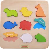 Drewniany Sorter Ksztatłw Masterkidz Kolorow