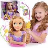 DISNEY GŁOWA DO CZESANIA STYLIZACJI WŁOSÓW MANICURE DELUXE ROSZPUNKA +AKC