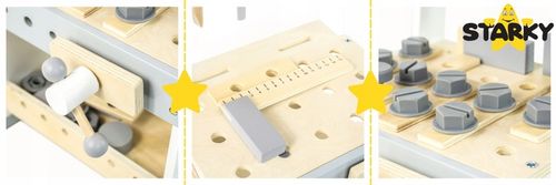 PCHACZ DREWNIANY CHODZIK JEŻDZIK DZIECI WARSZTAT ZESTAW MAJSTERKOWICZA 3w1 na Arena.pl