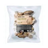 JOHN DOG Naturalny suszony gryzak dla psa Ucho królicze z futrem 500 g