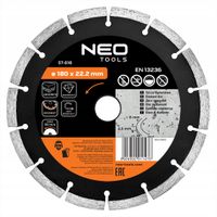 Tarcza diamentowa 180 x 22.2 mm segmentowa NEO TOOLS