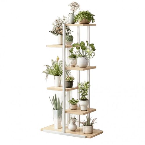 kwietnik, regał, stojak na kwiaty 113x60x20cm biało- brązowy sz16b na Arena.pl