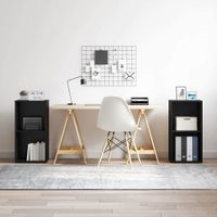 Zestaw szafek RTV Czarny Dąb Materiał drewnopochodny