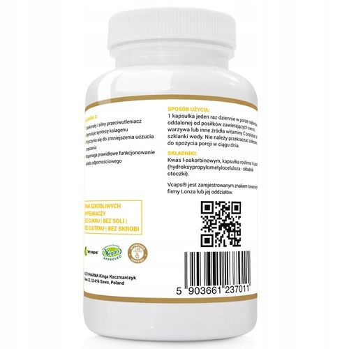 WITAMINA C 1000mg KWAS L-ASKORBINOWY WEGE 120 kaps na Arena.pl