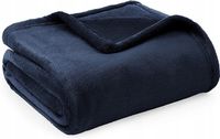 MIĘKKI KOC BEDSURE 150X200 CM CIEMNONIEBISKI NARZUTA CIEPŁY
