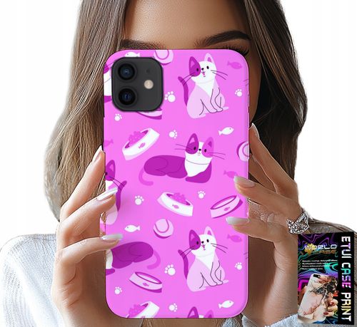 ETUI DO IPHONE 12 MINI - LOVE CAT, WZORY Z KOTAMI KOTY, POKROWIEC na Arena.pl