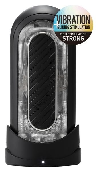 Masturbator Flip Zero Gravity Electronic Vibration Black Tenga zdjęcie 1