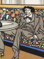 Plakat 75x100cm Człowiek Literatury, Moriz Jung Vintage do Salonu