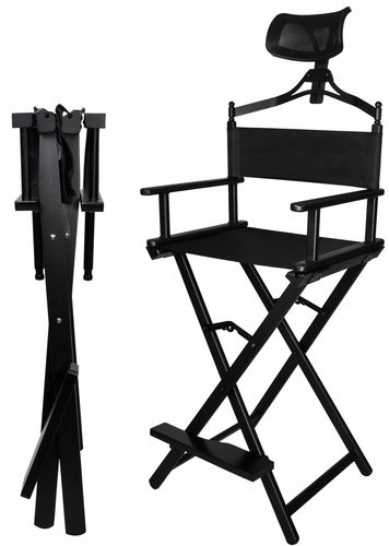 krzesło do makijażu aluminiowe z zagłówkiem na Arena.pl