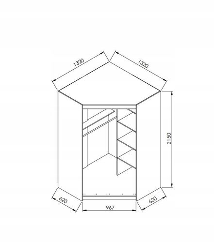 Szafa przesuwna NAROŻNA PARIS lustro na froncie na Arena.pl