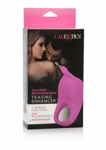calexotics silicone rechargeable teasing enhancer - pierścień wibrujący usb na Arena.pl
