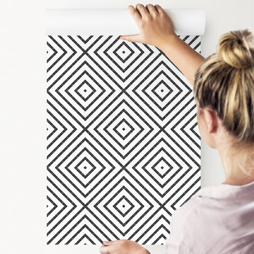 Tapeta Do Salonu Nowoczesny Wzór GEOMETRYCZNY 3D na Arena.pl