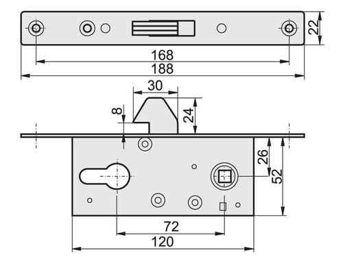 zamek wpuszczany hakowy h-60 - mp zw h-60 na Arena.pl